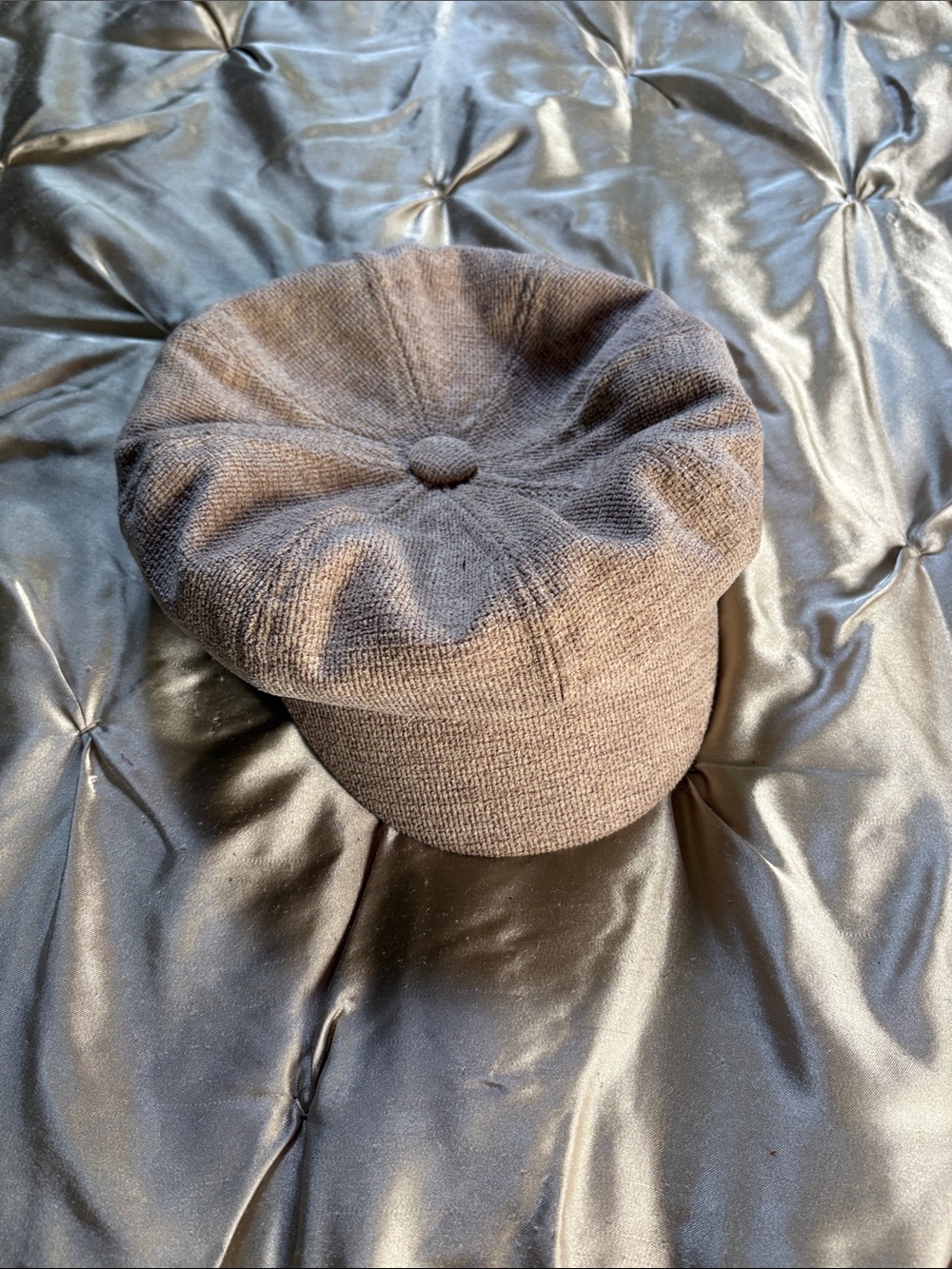 Womenβs Brown Knit Baker Boy Cap - Classic Casual Style